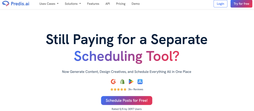 Schedule your posts with Predis ai